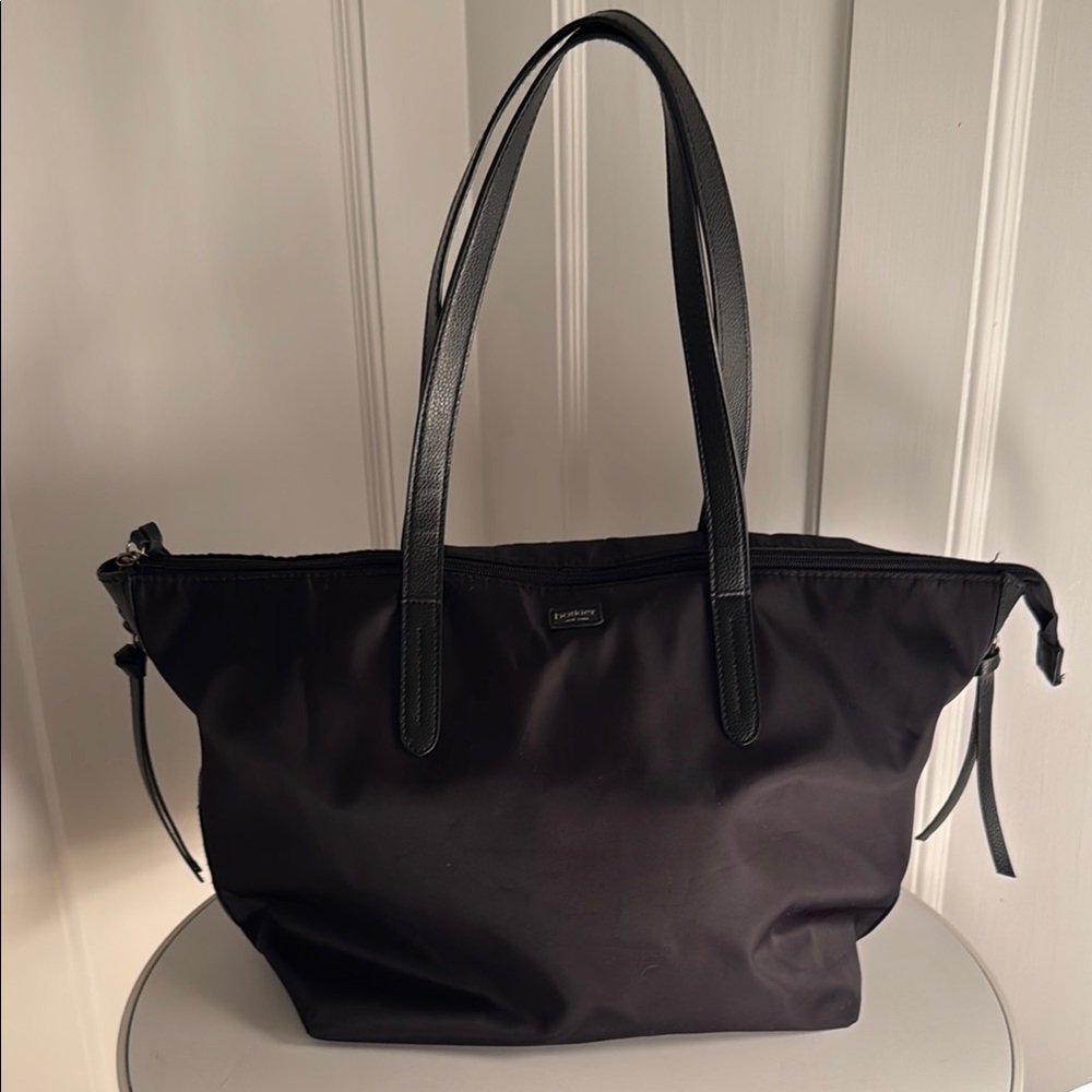 Botkier New York Black Nylon and Leather Tote Bag